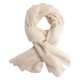 Twill-vevd pashmina skjerf off-white