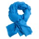 Twill-vevd pashmina skjerf i azurblå