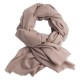 Twill-vevd pashmina skjerf i lys gråbrun