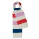 Offwhite skjerf i retrostil med striper