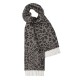 Mørkegrått skjerf med dyreprint