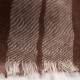 Skotskrutet pashmina sjal i sjokolade- og kremfarge