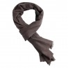 Musegråt twill-vevd pashmina skjerf