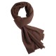 Sortbrunt twill-vevd pashmina skjerf