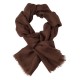Sortbrunt pashmina sjal i 2 ply twill