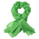 Gressgrønt pashmina sjal i 2 ply twill
