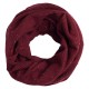 Vinrødt nistret tubehalstørklæde i ren cashmere