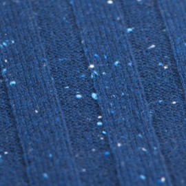 Bl&aring;tt kasjmirskjerf med lysebl&aring; spetter